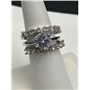 Image 2 : Ladies Triple 1.0 Carat Solitaire wedding ring set