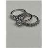 Image 3 : Ladies Triple 1.0 Carat Solitaire wedding ring set