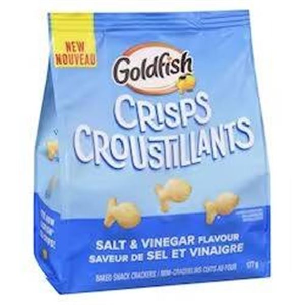 Goldfish Crisps Croustillants Salt and Vinegar Flavor 14 x 177g