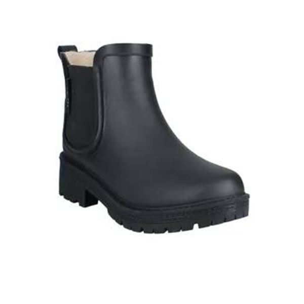 Black Slip-On Ankle Boots With Lined Interior SIZE 7