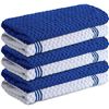 Image 1 : 6 Kitchen Towels, Blue Design, Model 5154