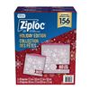 Image 1 : Ziploc Holiday Edition Storage Bags 156 Count