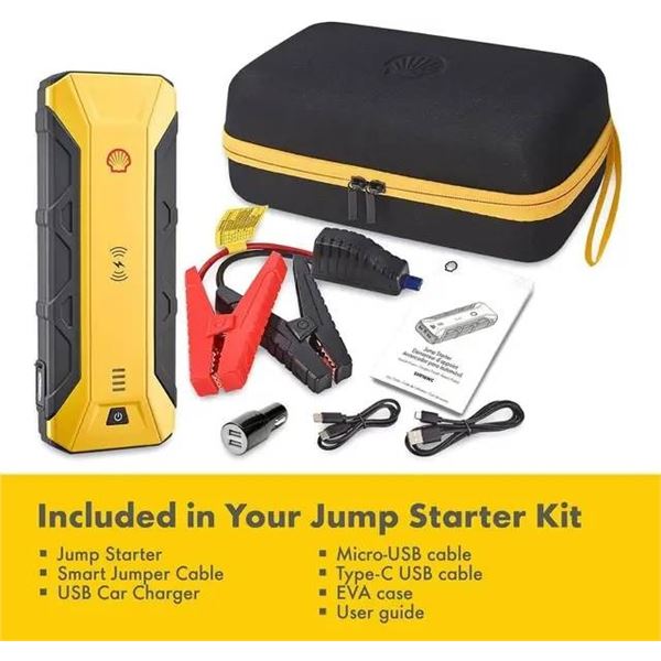 Portable Jump Starter and Power Bank with Carry Case