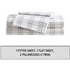 Image 1 : King Size Sheets with Plaid Pattern, SKU 5181