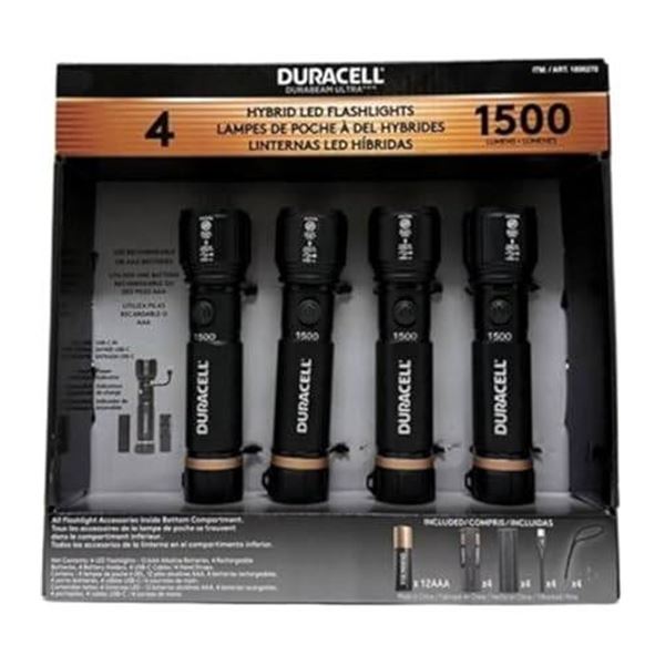 Duracell Hybrid LED Flashlights with 1500 Lumens Output