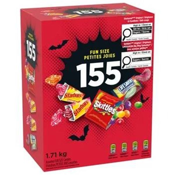 1.71 kg Starburst, Skittles, and Lifesavers Mixed Halloween Candy, 2022