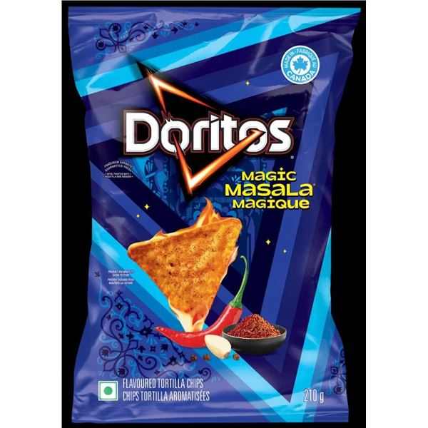 Doritos Magic Masala Flavored Tortilla Chips, 32 Individual Bags, 63g Each
