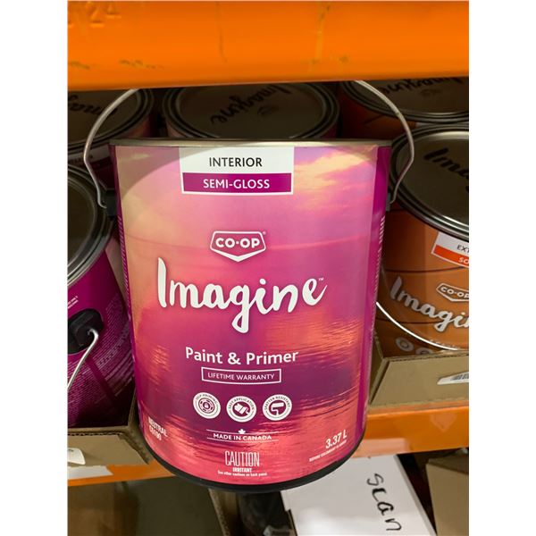 Co-op Imagine Interior Semi-Gloss Paint & Primer 2 x 3.37 L