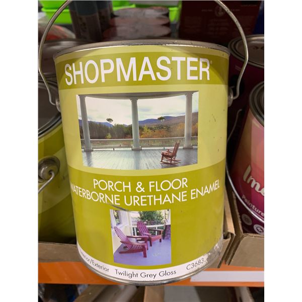 Shopmaster Porch & Floor Waterborne Urethane Enamel Twilight Grey Gloss 2 x 3.37 L