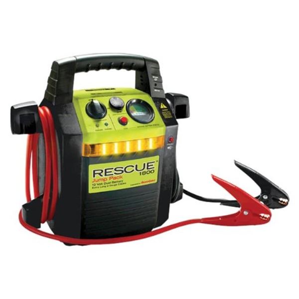 Rescue 1800 Jump Pack Portable Jump Starter With Gauge