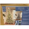 Image 3 : 7.5 ft Artificial Christmas Tree With Lights and Stand
