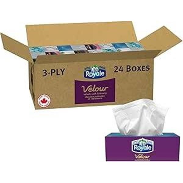 Royale 3-Ply Facial Tissue, Pack of 24 (Model 71052-5)