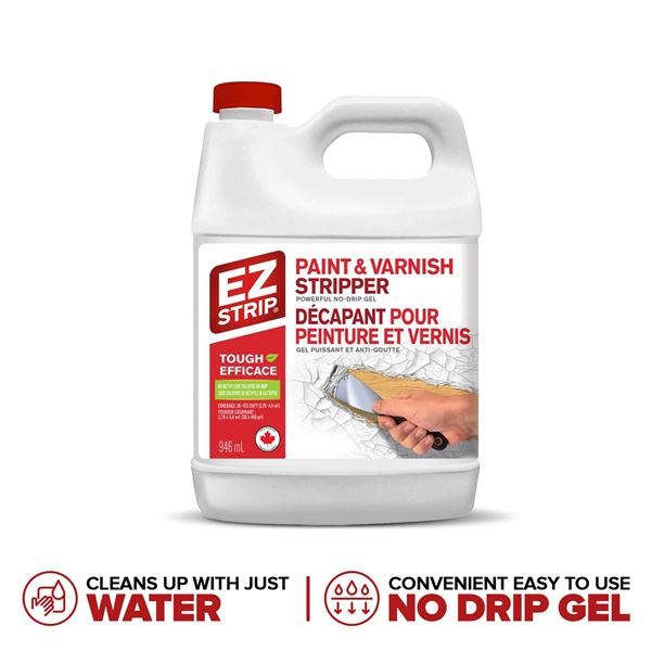 EZ Strip Paint and Varnish Stripper, 946 mL, Made in Canada