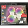 Image 1 : LOT OF 2 Globe LED Color Changing Smart Bulbs – Set of 3 with Remote Control