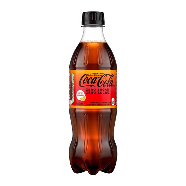 Coca-Cola Orange Cream Zero Sugar Bottles – 24