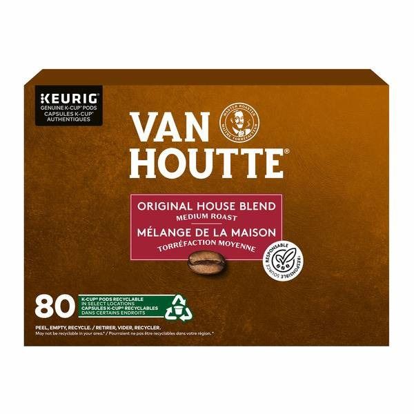 Van Houtte Medium Roast Ground Coffee 950g with 80 K-Cup Pods