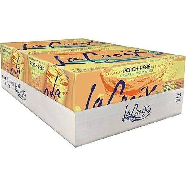 LaCroix Peche-Poire Sparkling Water, 24-Can Pack