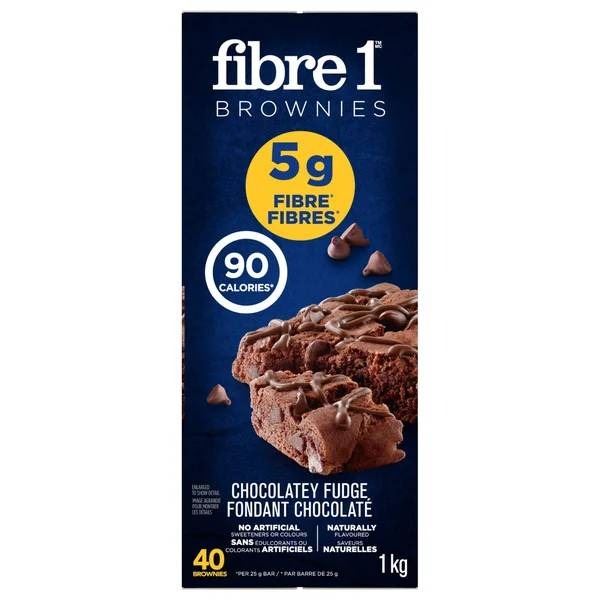 Fibre 1 Chocolatey Fudge Brownies – 1 KG – 90 Calories Per Serving