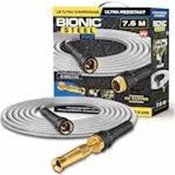 Bionic Steel 100 ft Heavy-Duty Stainless Steel Garden Hose