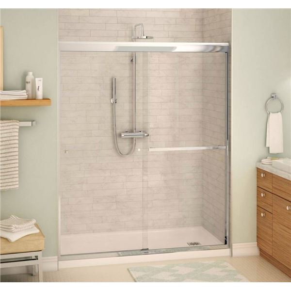 Maax 8mm Sliding Shower Door, Chrome Finish, 55″ x 51″ 71″