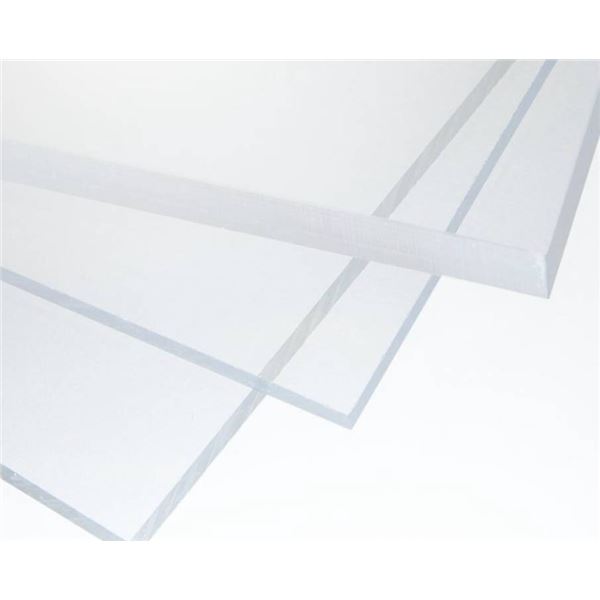 3 Pieces of OPTIX Acrylic Sheet 48 x 96 Inch Transparent 3mm Thick !SEE DAMAGE IN PHOTOS!