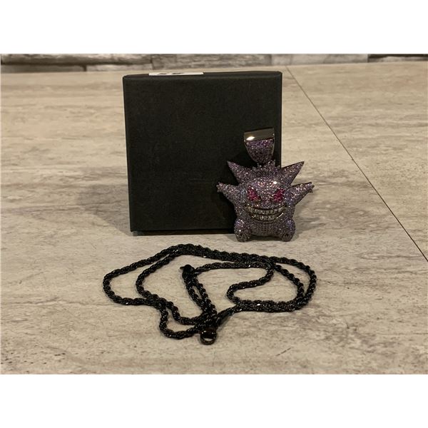 Pokemon Gengar Neclace And Pendant Iced Purple Colour