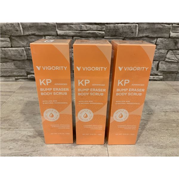 Lot of 3 Vigority KP Advanced Bump Eraser Body Scrub 8.45oz