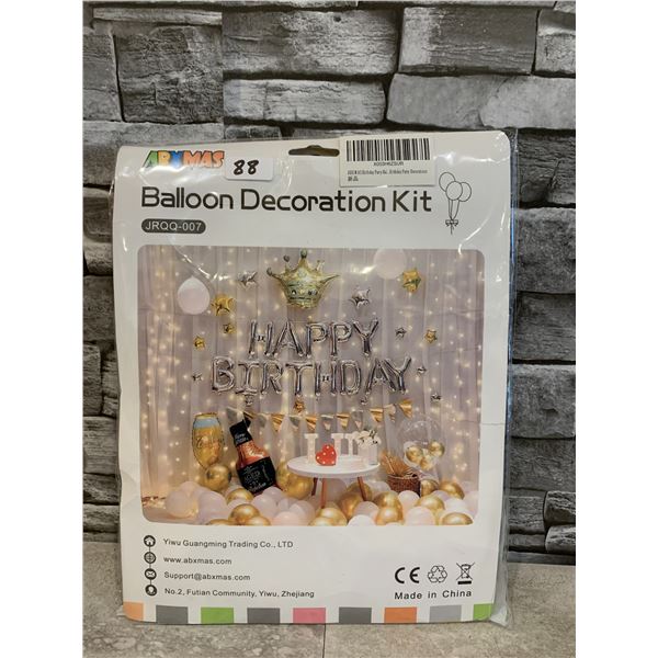 Abxmas Happy Birthday Balloon Decorating Kit Wine And Glass JRQQ-007