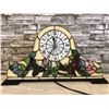 Image 1 : Tiffany Stype Lamp / Clock - Does Not Light Up - For Repair