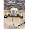 Image 2 : Tiffany Stype Lamp / Clock - Does Not Light Up - For Repair
