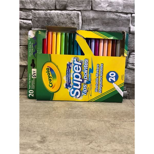 20 Super Tips Crayola Markers (ONE MISSING!)