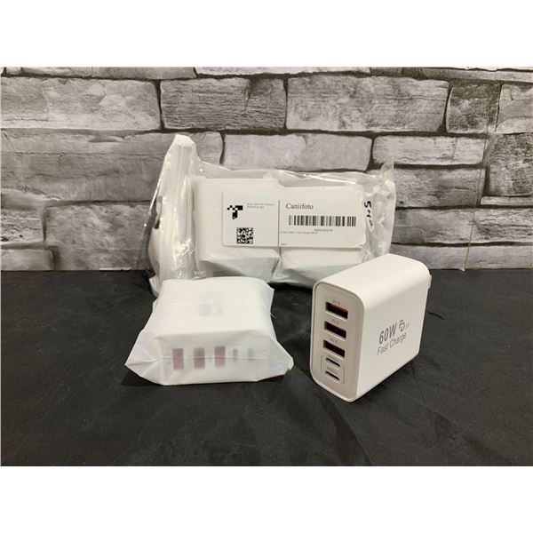 2 Pack of 2 USB-C Fast Charger Blocks (4 Total)