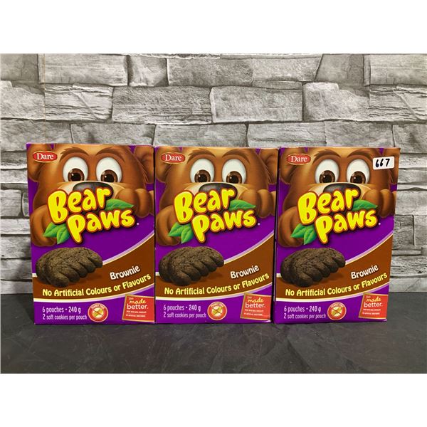 Lot of 3 Boxes of Brownie Bear Paws
