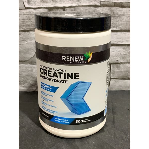 Renew Actives Micronized Powder Creatine Monohydrate 5000MG Per Serving - 60 Servings