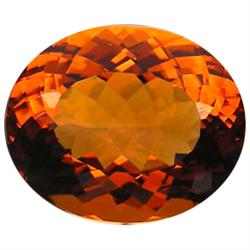 34.60ct Madeira Brazil Citrine Oval Appraisal Estimate $1060 (GEM-15351)