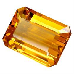 21.15ct Golden Yellow Emerald Cut Citrine Appraisal Estimate $475 (GEM-15175)