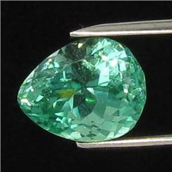 11.4ct Natural Deep Patroke Green Kunzite Pear VVS Appraisal Estimate $1163 (GEM-18574)
