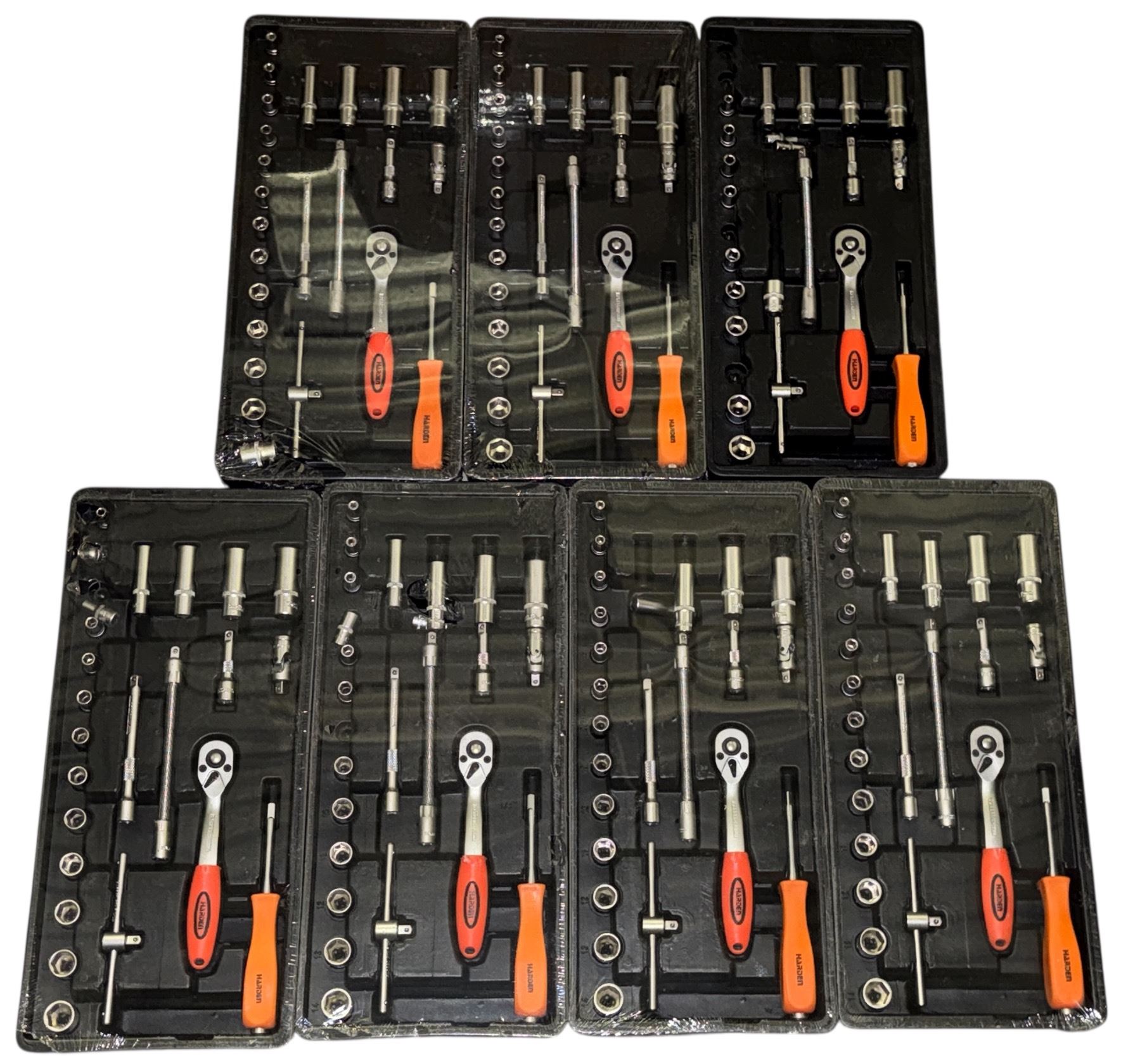 Group of 6 tool storage cases w/ Harden 1/4