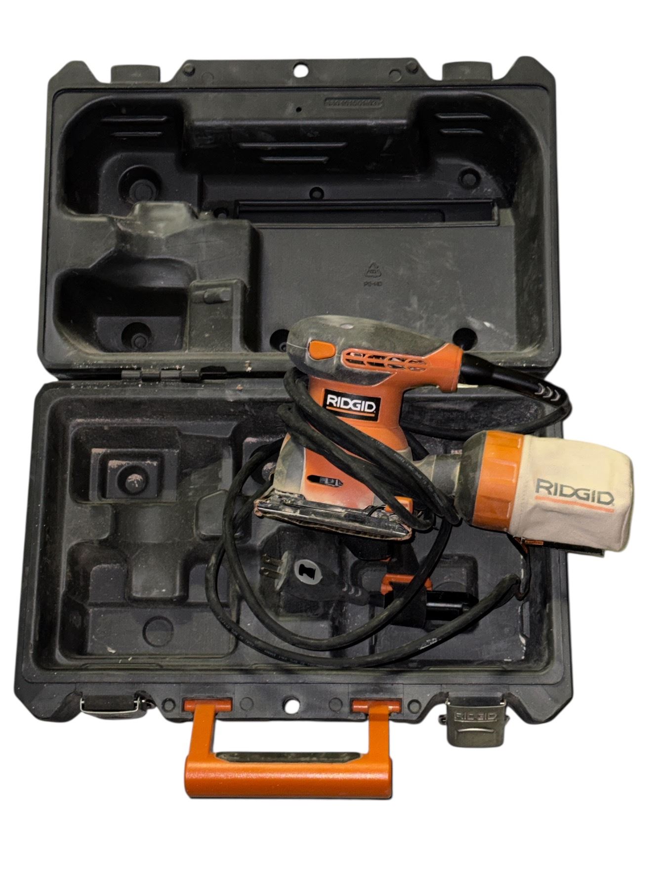 RIDGID 1/4-Sheet Corded Finishing Sander w/ Dust Bag & Hard Case