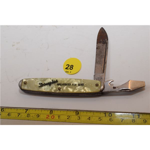 Douglas Machinery Advertising Knife