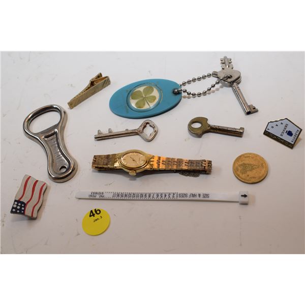 Lot of Misc Pins etc. inc. Ring Sizer