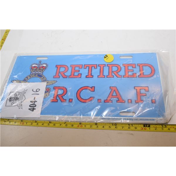 RCAF License Plate