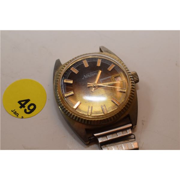 Nordam Men’s Swiss Watch (Nice Condition, Not Running)