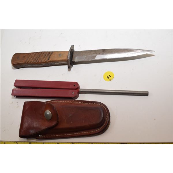 Knife Hone + Sheath + Dagger (Gottlieb)