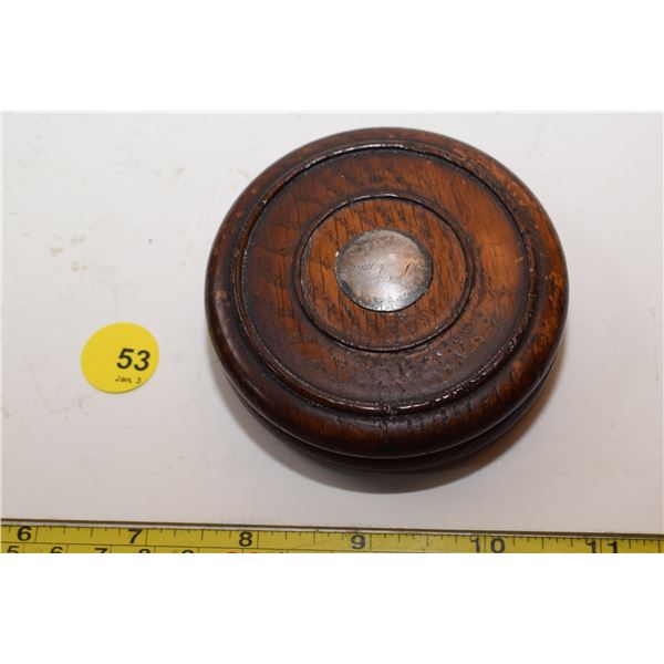 1824 Oak + Silver Tobacco Box