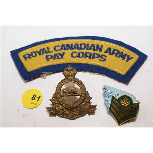Canadian Military Badges + Patch