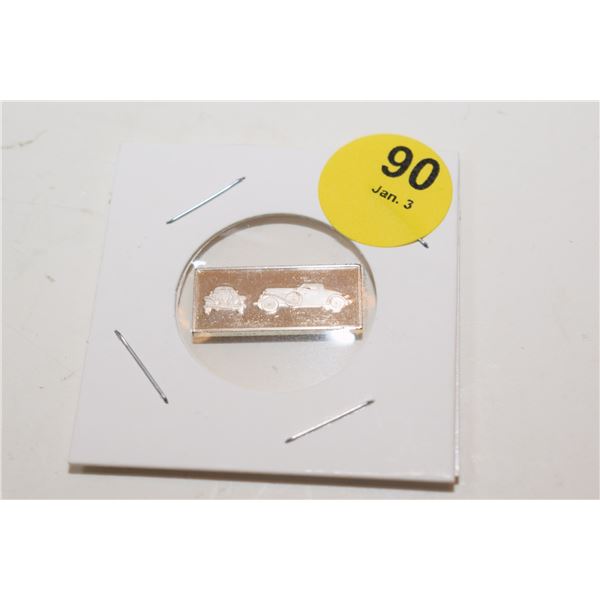 .05 oz Sterling Silver Automobile Bar – AUBURN