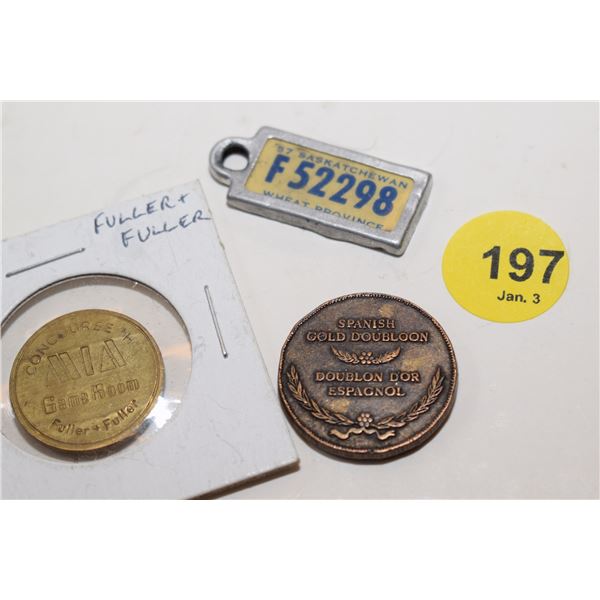 Gaming Room Token, War Amp Tag, Gold Doubloon (Fake)