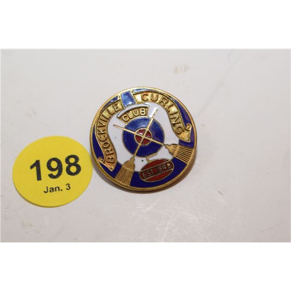 Brockville Cloisonne Curling Pin