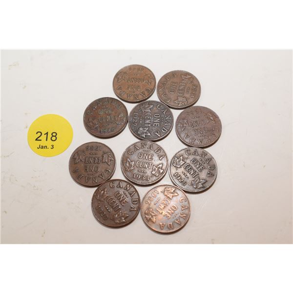 (12) King George Small Cents